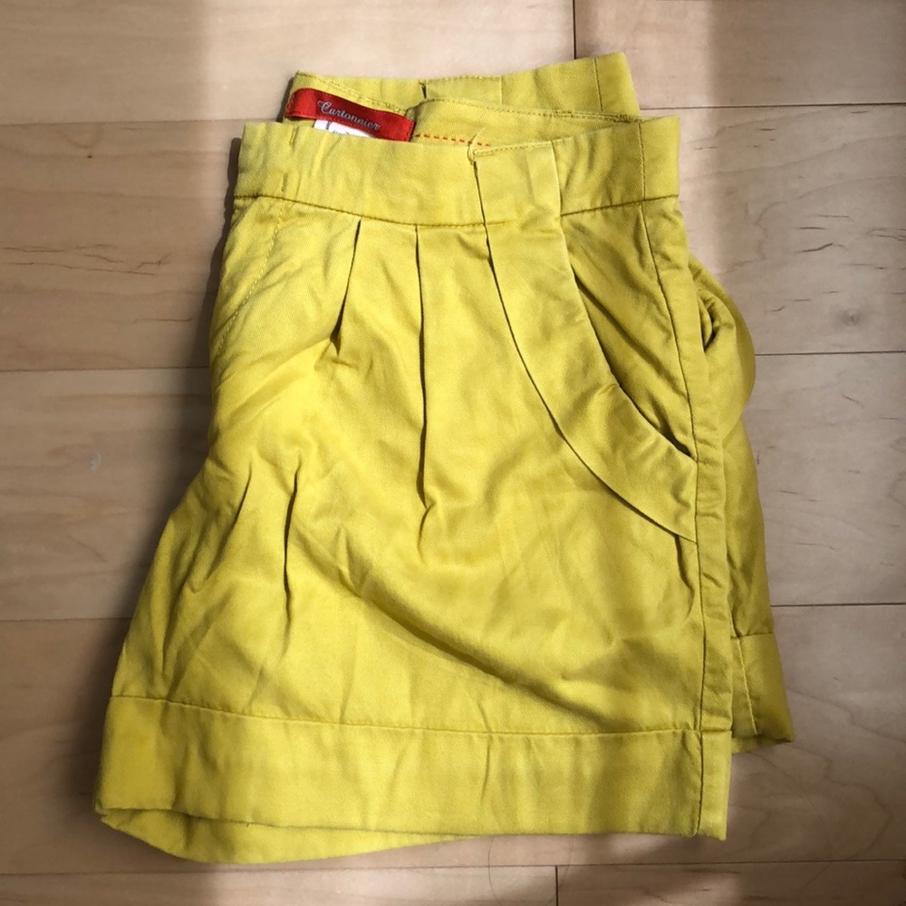 Anthropologie Cartonnier Mustard Shorts